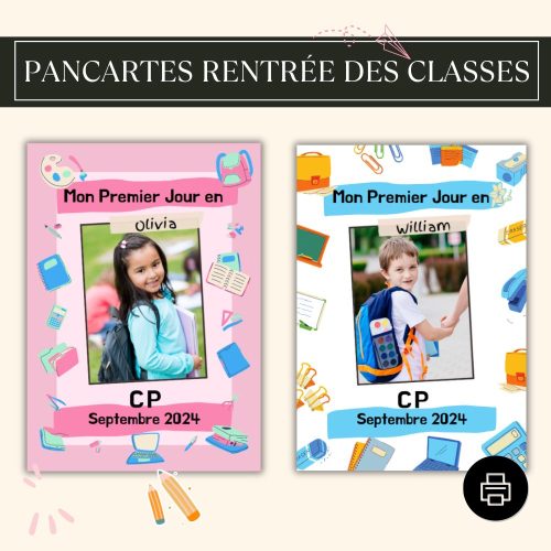 pancarte rentrée des classes à imprimer CP