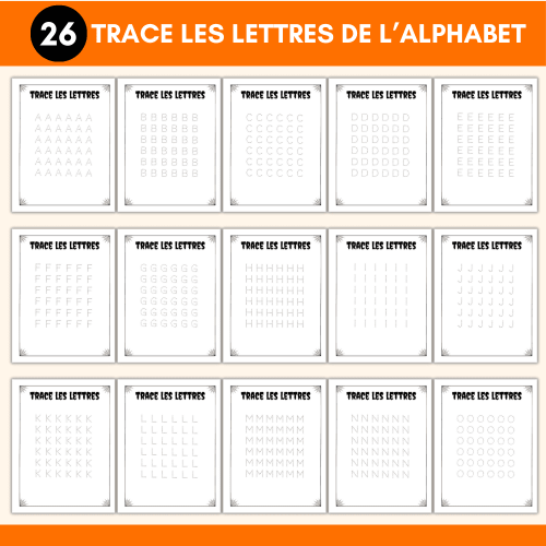 tracer lettres alphabet