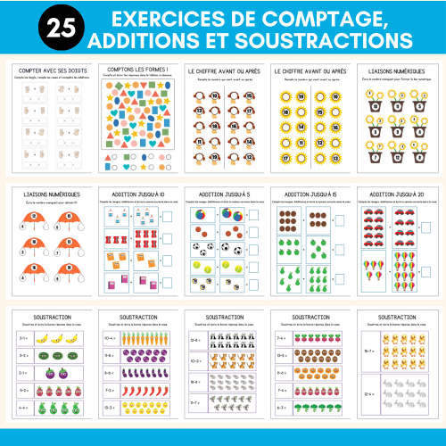 apprendre à compter en CP et maternelle